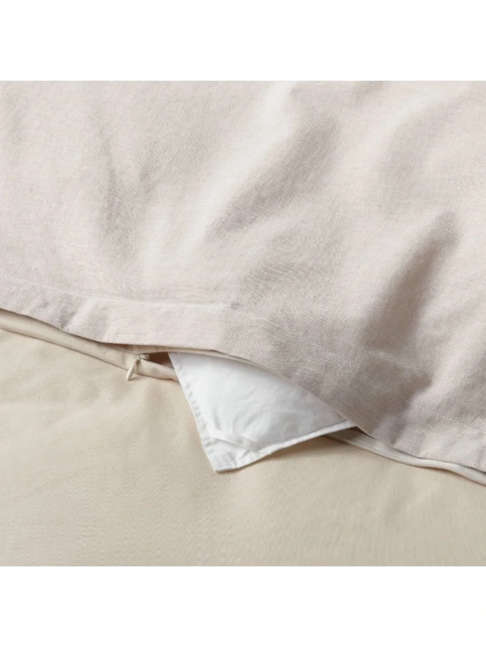 Full/Queen Cotton Linen Chambray Duvet Cover & Sham Set {Khaki}- Threshold